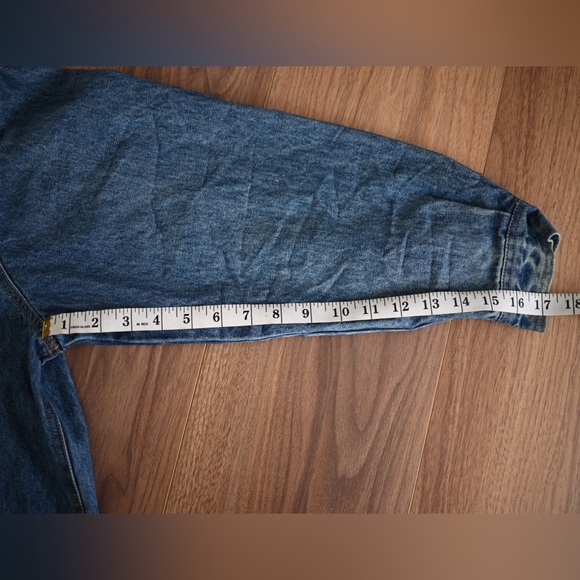 Vintage 90s LA Blues Hooded Denim Jacket Women’s 16/18 Y2K Zip Up - Picture 11 of 12